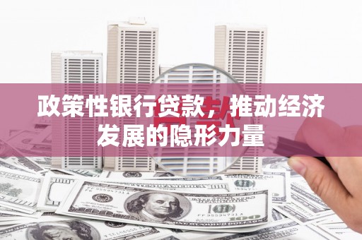 东胜政策性银行贷款，推动经济发展的隐形力量