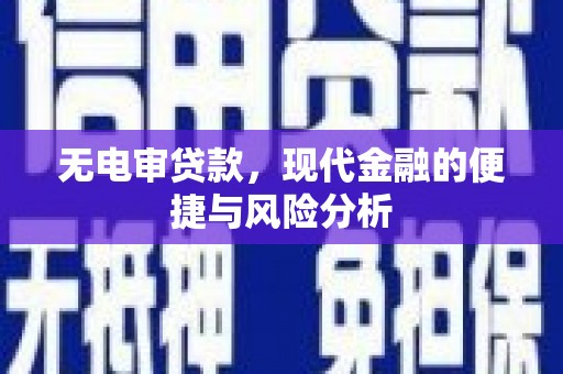 东胜无电审贷款，现代金融的便捷与风险分析