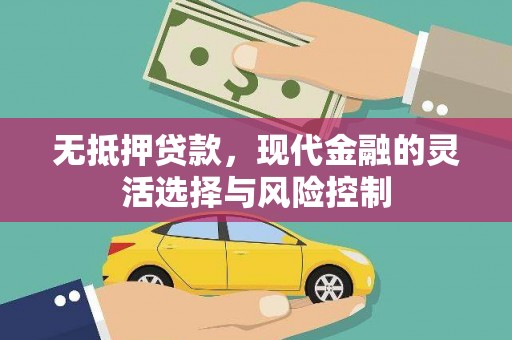东胜无抵押贷款，现代金融的灵活选择与风险控制