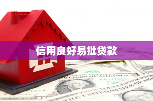 东胜信用良好易批贷款