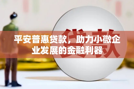 东胜平安普惠贷款，助力小微企业发展的金融利器