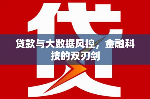 东胜贷款与大数据风控，金融科技的双刃剑
