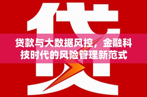 东胜贷款与大数据风控，金融科技时代的风险管理新范式