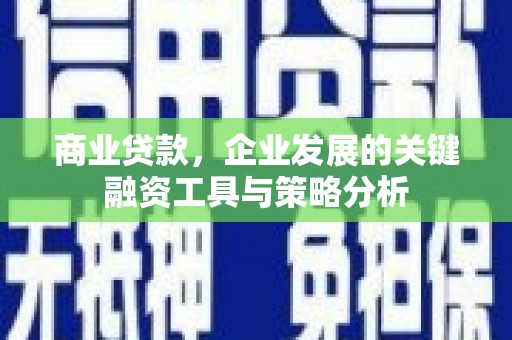 东胜商业贷款，企业发展的关键融资工具与策略分析