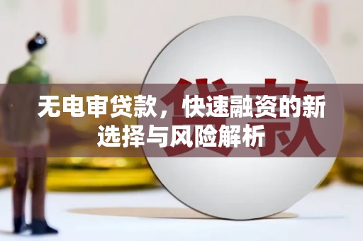 东胜无电审贷款，快速融资的新选择与风险解析