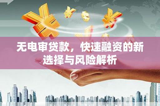 东胜无电审贷款，快速融资的新选择与风险解析