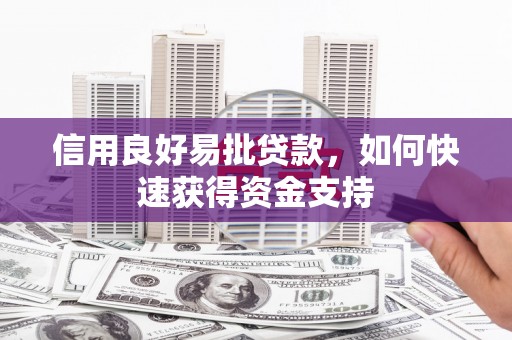 东胜信用良好易批贷款，如何快速获得资金支持