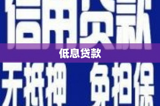 东胜低息贷款